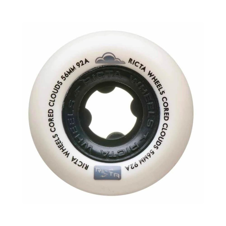 Ricta Skateboard Wheels Cored Clouds 56mm 78A Black - Set of 4 - 50-50 Skate Shop