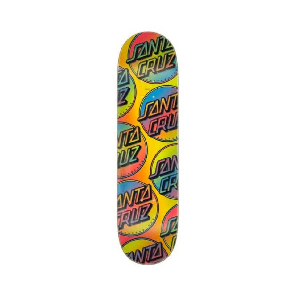 Santa Cruz Skateboard Deck Contra Allover 8.25" x 31.8" Yellow 14.2" WB - 50-50 Skate Shop