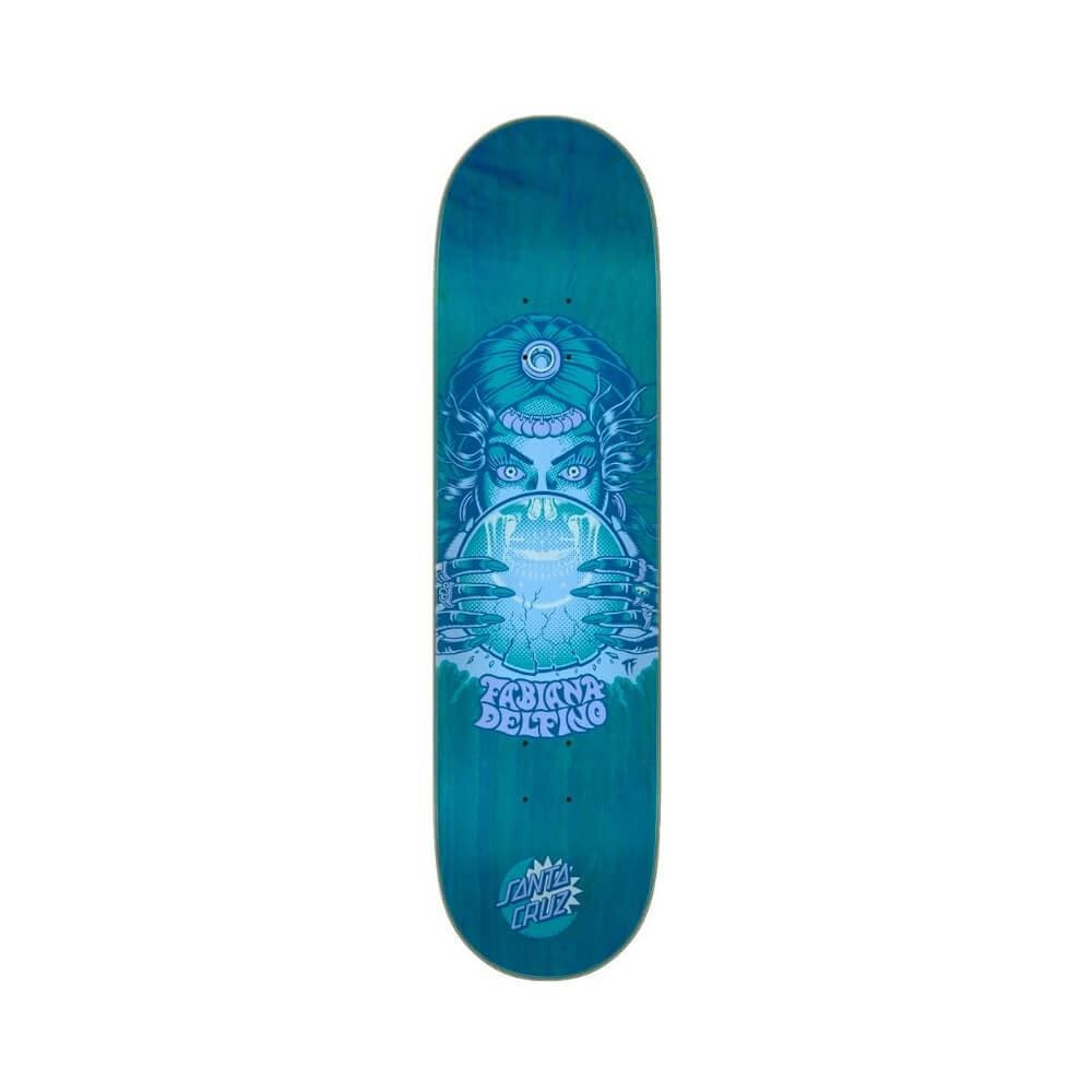Santa Cruz Skateboard Deck Delfino Fortune Teller 8.25" x 31.8" Blue 14.22" WB - 50-50 Skate Shop