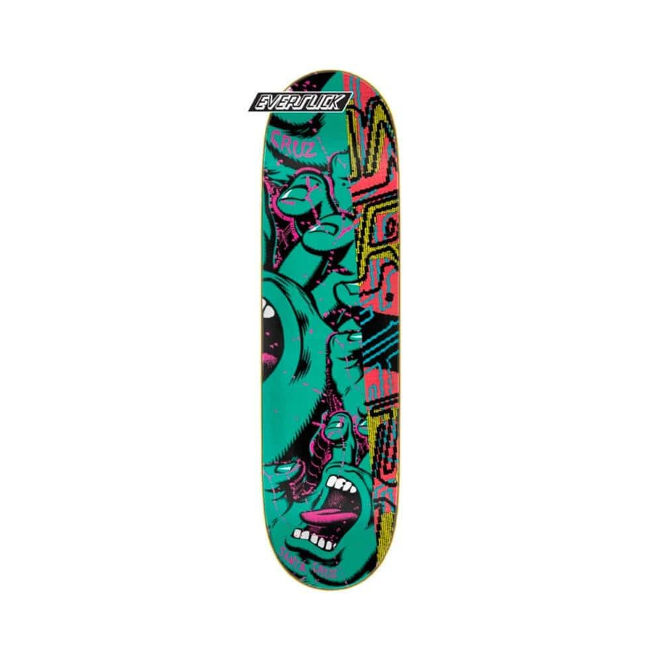 Santa Cruz Skateboard Deck No Pattern Hand Everslick 8.5" x 32.2" Green 14.375" WB - 50-50 Skate Shop