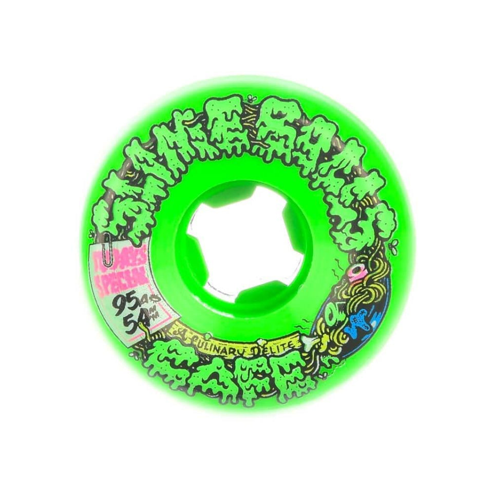 Santa Cruz Skateboard Wheels Double Take Cafe Vomit 54mm 95A Green Black - 50-50 Skate Shop
