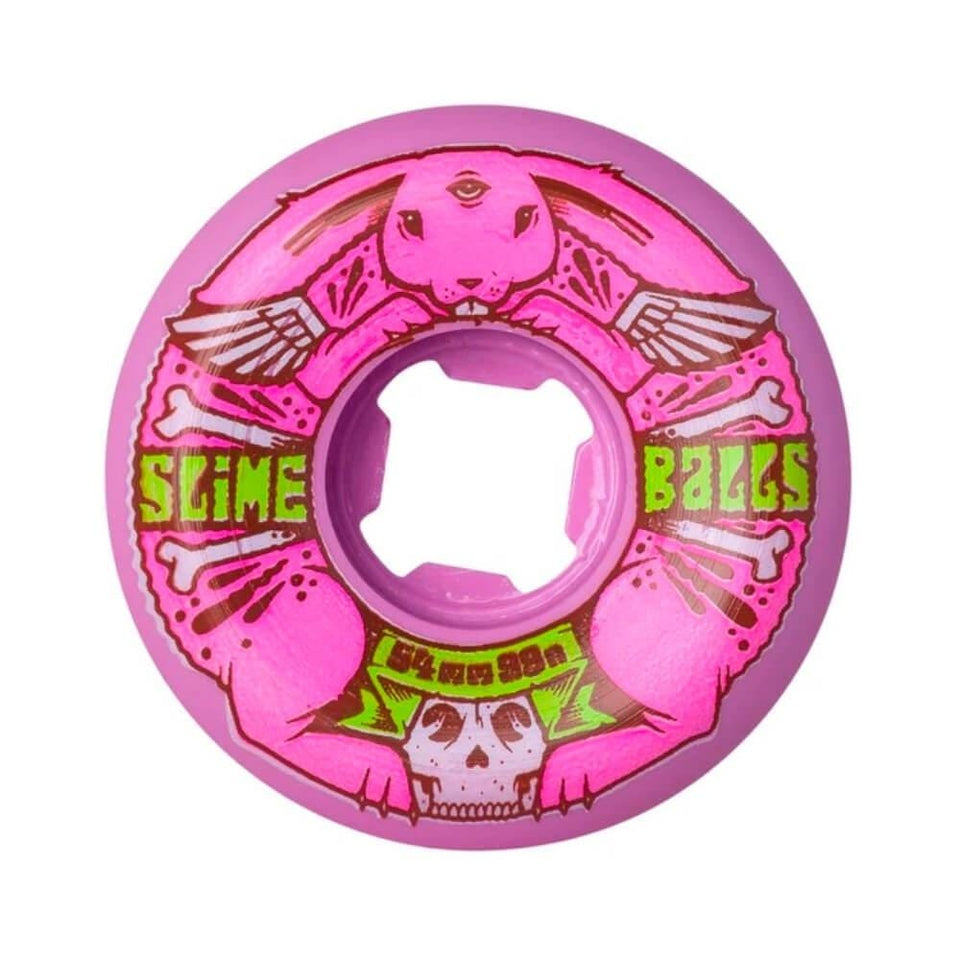 Santa Cruz Skateboard Wheels Jeremy Fish Bunny Speed Balls 54mm 99A Pink - 50-50 Skate Shop