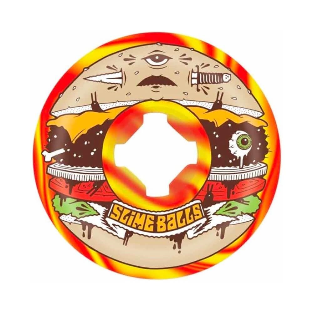 Santa Cruz Skateboard Wheels Jeremy Fish Burger Speed Balls 56mm 99A Red - 50-50 Skate Shop