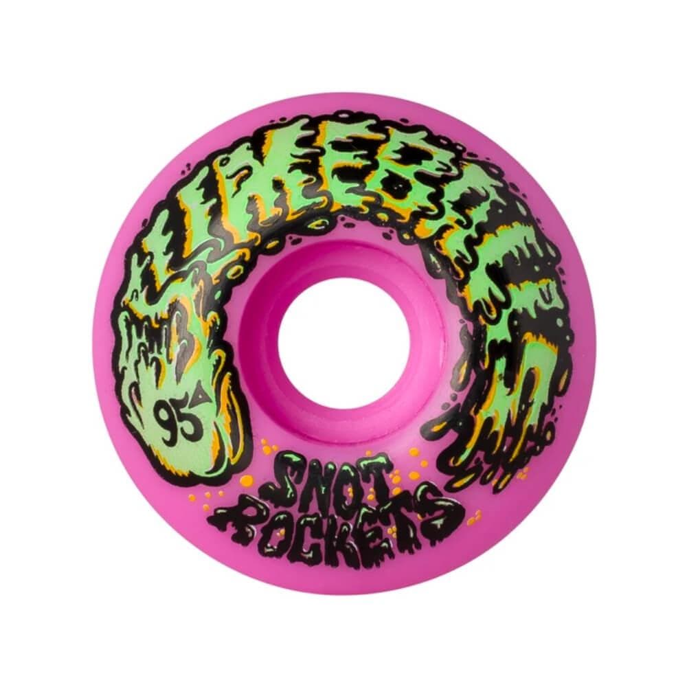 Santa Cruz Skateboard Wheels Snot Rockets 54mm 95A Pastel Pink - Set of 4 - 50-50 Skate Shop