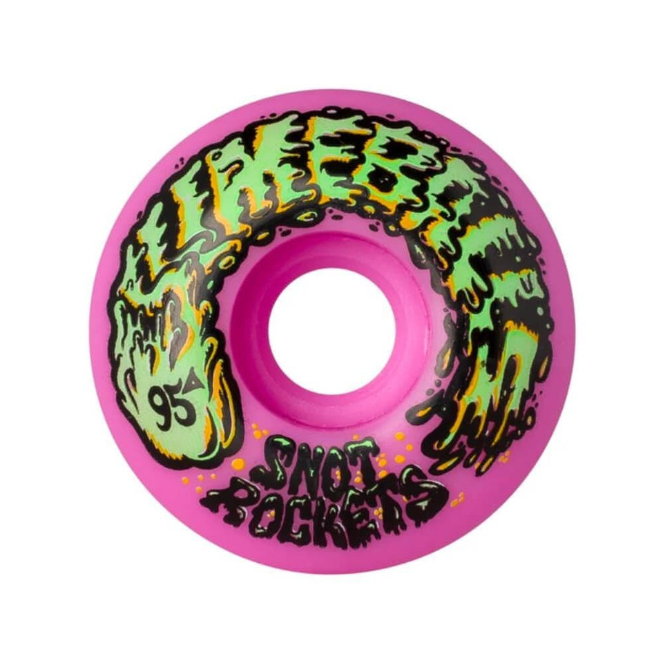 Santa Cruz Skateboard Wheels Snot Rockets 54mm 95A Pastel Pink - Set of 4 - 50-50 Skate Shop