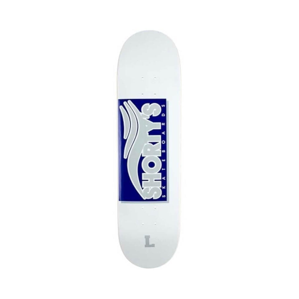 Shorty's Skateboard Deck Skate Tab L 8.25" x 32" White - 50-50 Skate Shop