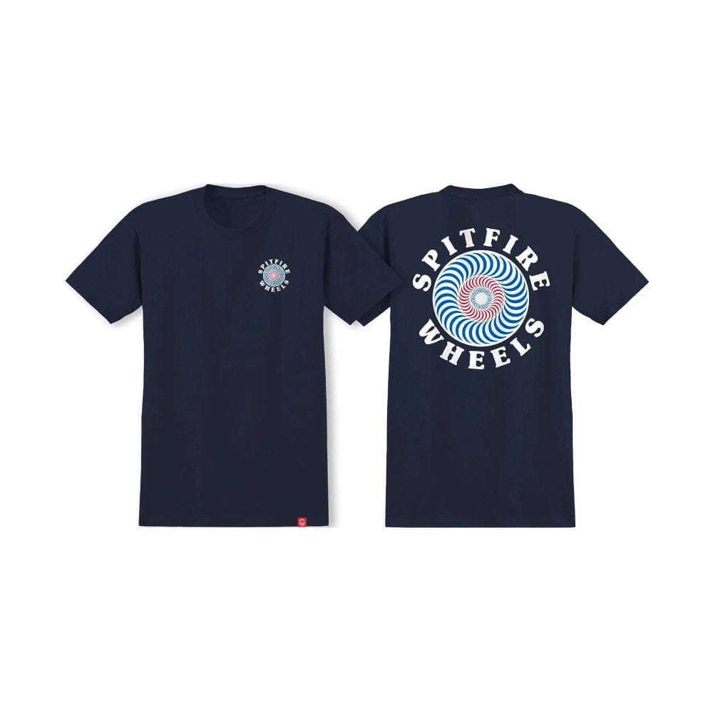 Spitfire Skate Tee OG Classic Fill Navy Red - 50-50 Skate Shop