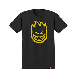 Spitfire Youth Tee Bighead Black Yellow - 50-50 Skate Shop