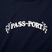 Passport Skate Sweaty Puff Print Tee Navy - 50-50 Skate Shop