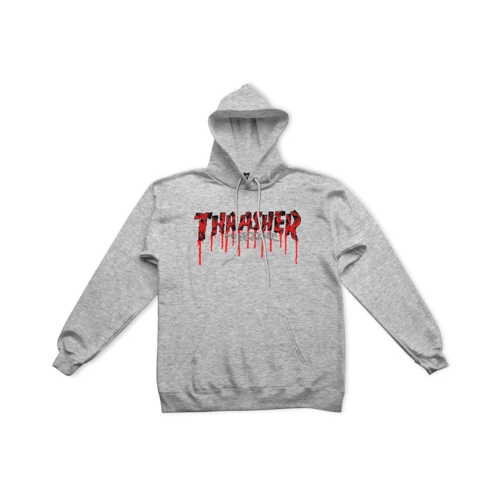 Thrasher Skate Blood Drip Hoodie Ash - 50-50 Skate Shop