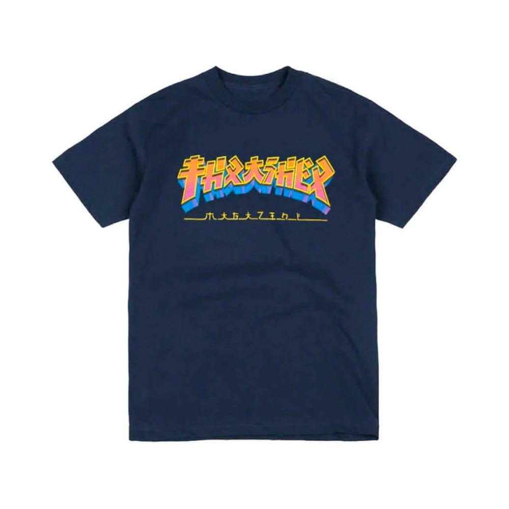 Thrasher Skate Tee Godzilla Burst Navy Blue - 50-50 Skate Shop