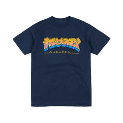 Thrasher Skate Tee Godzilla Burst Navy Blue - 50-50 Skate Shop