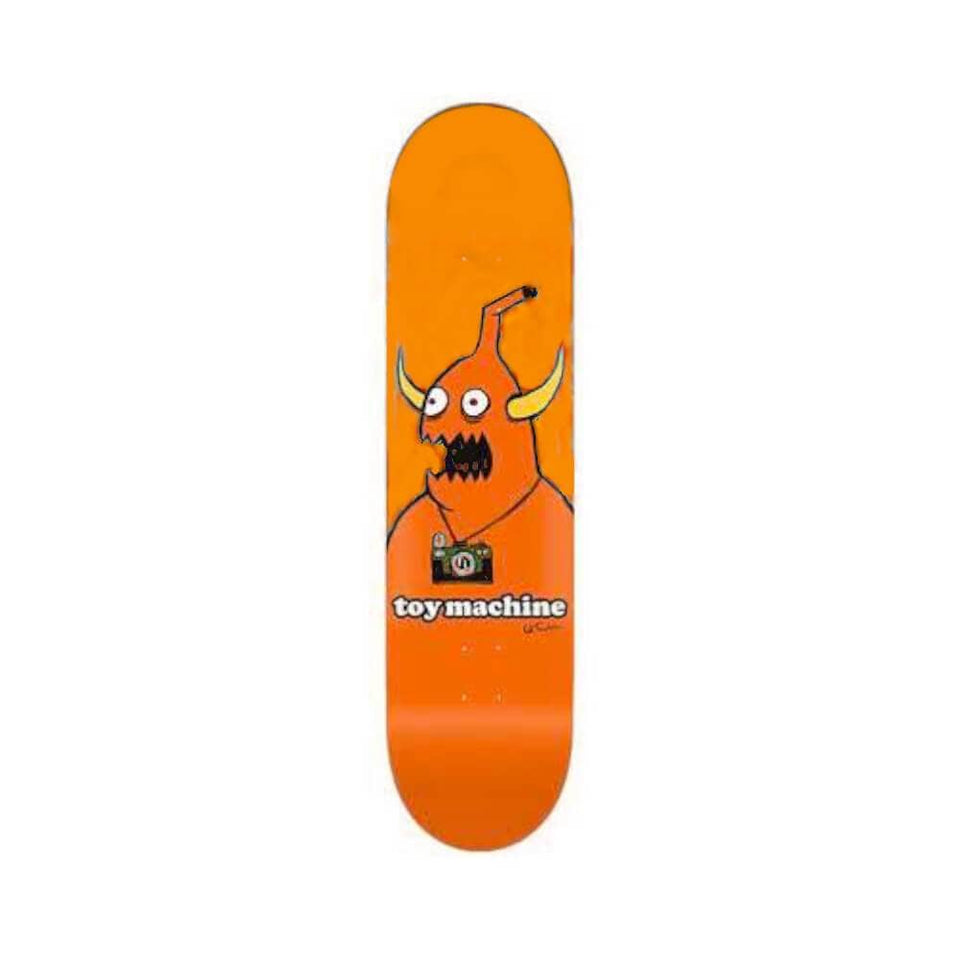 Toy Machine Skateboard Deck Camera Monster 8.5" x 32.35" Orange 14.5" WB - 50-50 Skate Shop