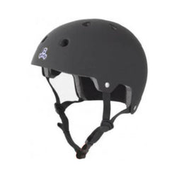 Triple 8 Certified Helmet SS All Black Rubber - 50-50 Skate Shop