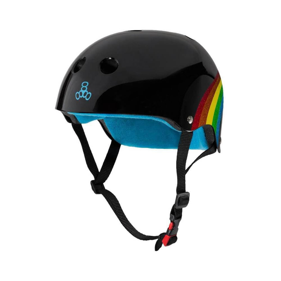 Triple 8 The Certified Helmet SS Rainbow Sparkle Black - 50-50 Skate Shop