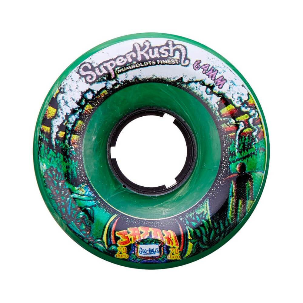 Satori Skateboard Wheels Classic Goo Balls 78a Smokey Urethane 64mm Super Kush - Set of 4 - 50-50 Skate Shop