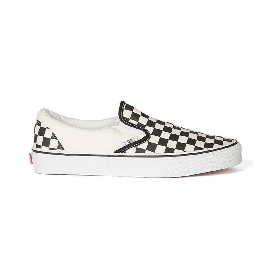 Vans Classic Slip On Black White Checker White - 50-50 Skate Shop