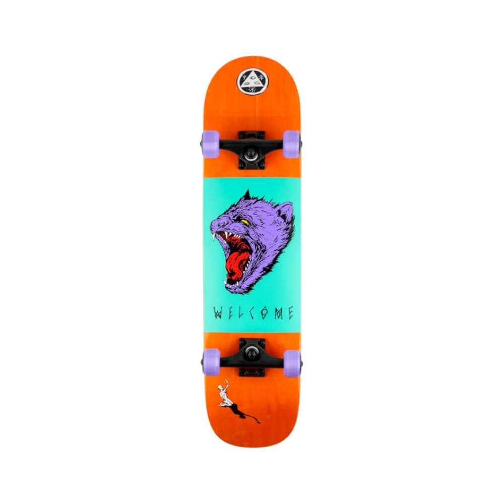 Welcome Skateboard Complete Tasmanian Angel 7.75" x 31.25" Orange Stain 13.63" WB - 50-50 Skate Shop
