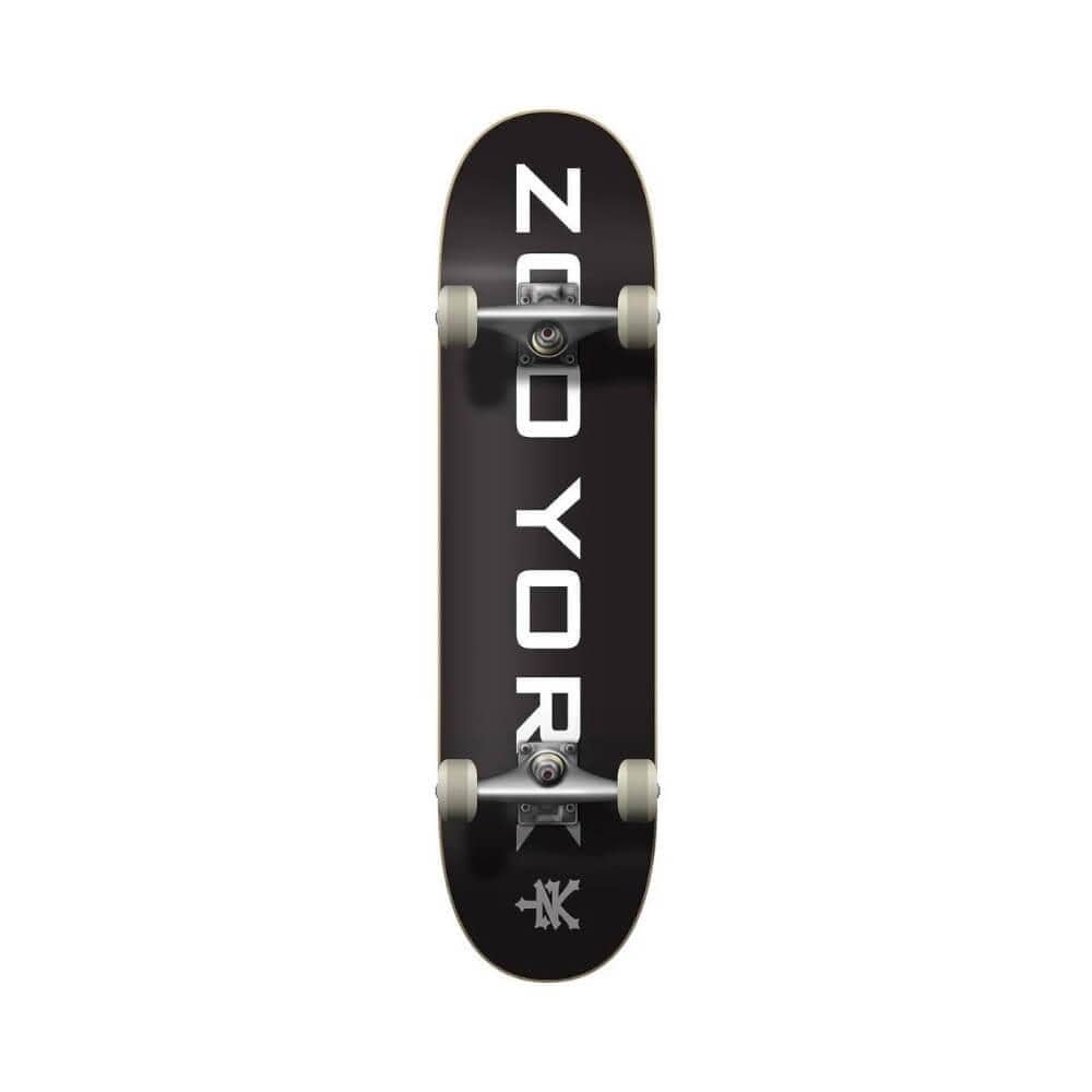 Zoo York Skateboard Complete OG 95 Logo Block 8.0" x 32" Black White 13.9" WB - 50-50 Skate Shop