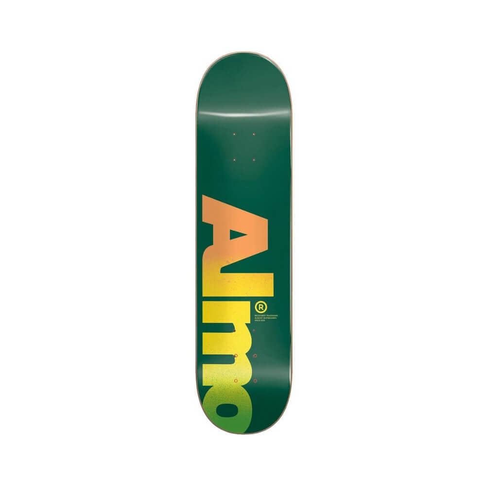 Almost Skateboard Deck Fall Off Logo Hybrid 8.25" x 32.1" Green 14.25" WB - 50-50 Skate Shop