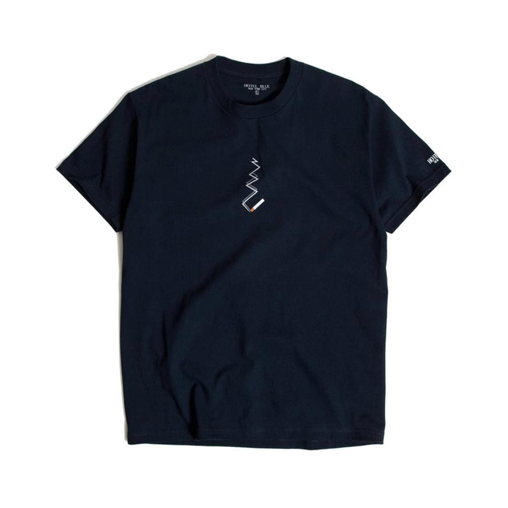Hotel Blue Smoke Short Sleeve Tee Navy - 50-50 Skate Shop