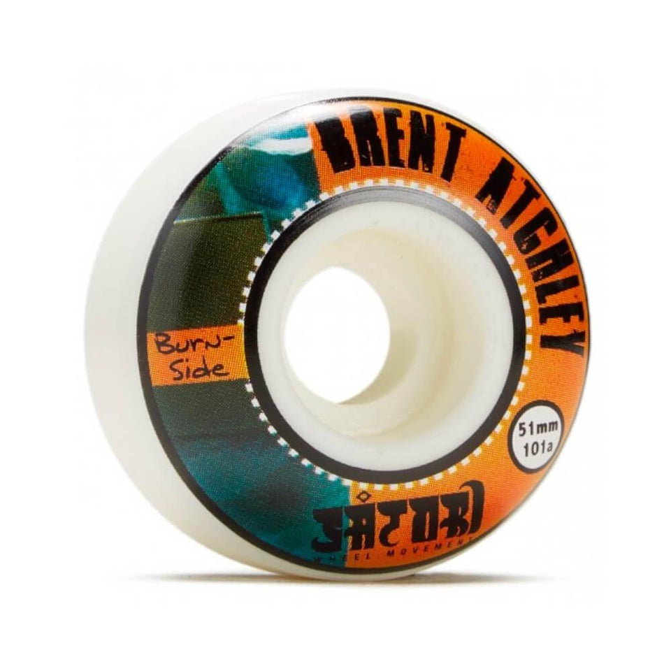 Satori Skateboard Wheels Brent Atchley Burnside 51mm 101a - Set of 4 - 50-50 Skate Shop