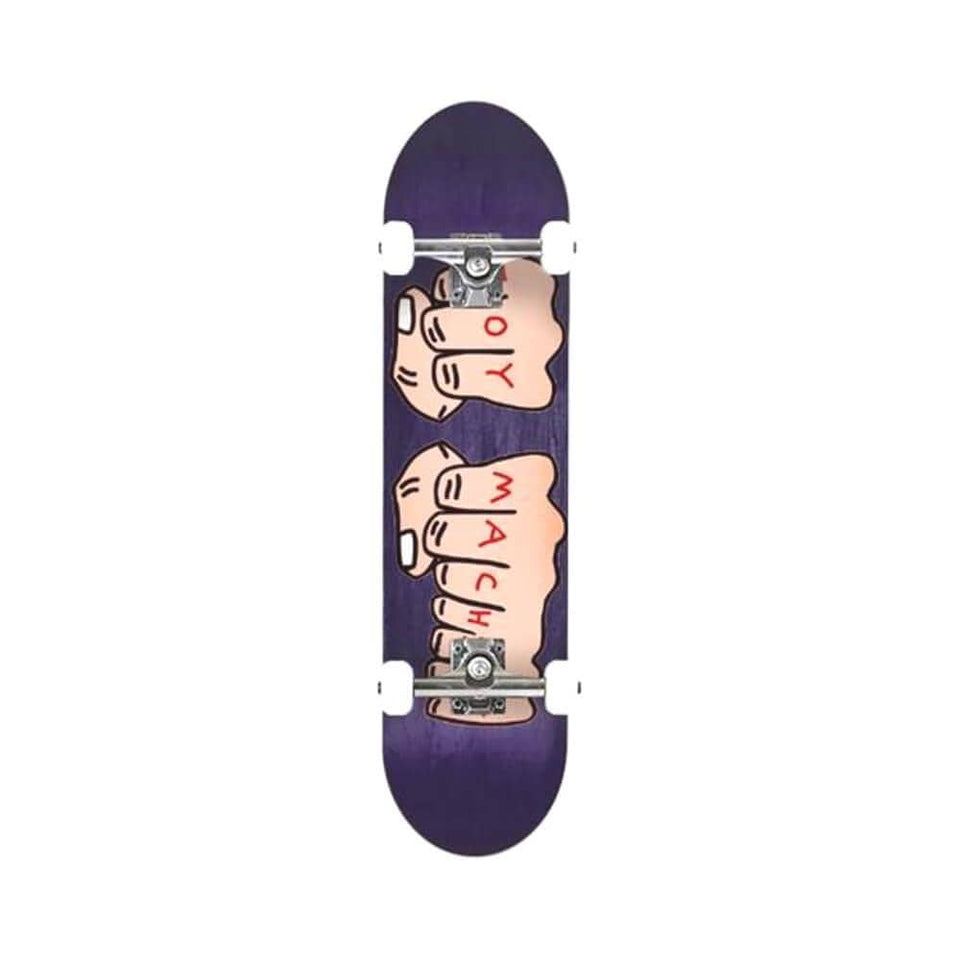 Toy Machine Skateboard Complete Fists Woodgrain 7.75" x 31.75" Purple 13.81" WB - 50-50 Skate Shop