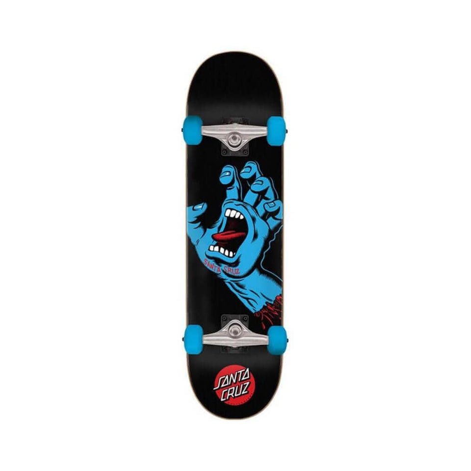 Santa Cruz Skateboard Complete Screaming Hand Full 8.0" x 31.25" Black Blue 13.75" WB - 50-50 Skate Shop