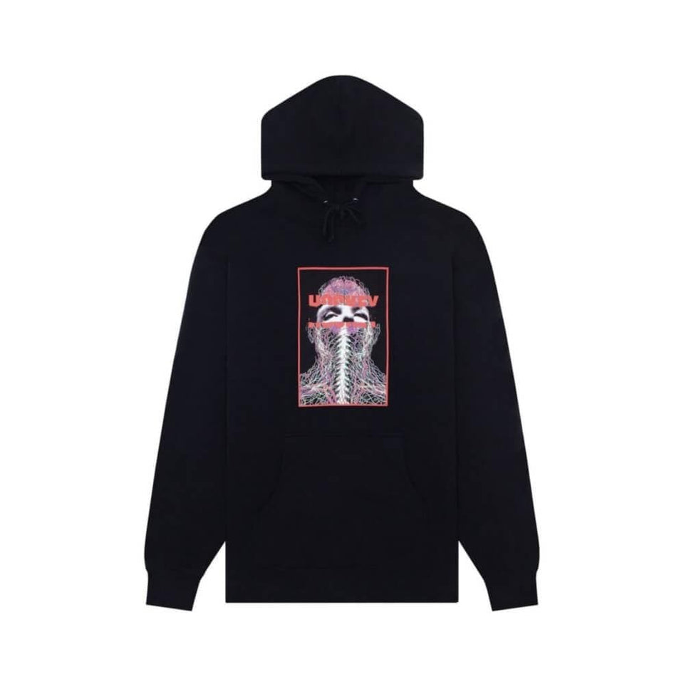 Hockey Skate Nerves Hoodie Black - 50-50 Skate Shop
