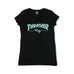 Thrasher Womens Mag Logo V-Neck Black - 50-50 Skate Shop
