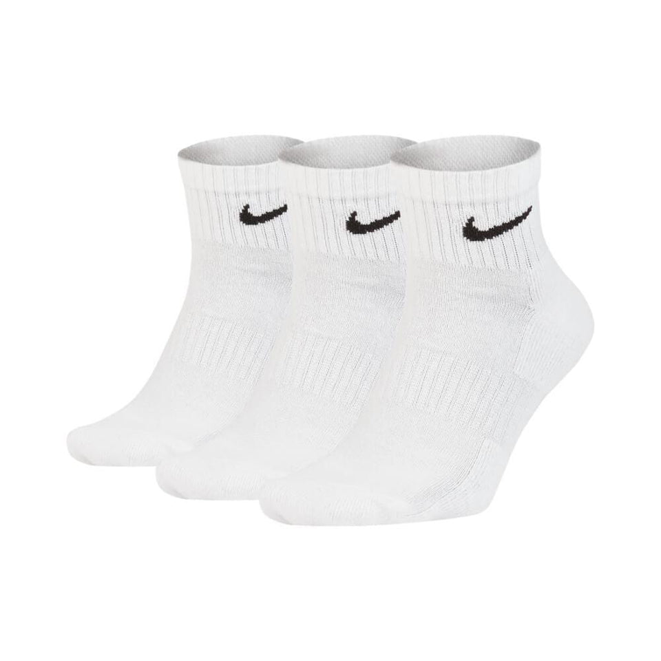 Nike SB Skate Everyday Cushioned Ankle Socks White 3 Pack - 50-50 Skate Shop