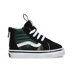 Vans Toddler Sk8 Hi Zip (Woodland Camo) Black Woodland - 50-50 Skate Shop