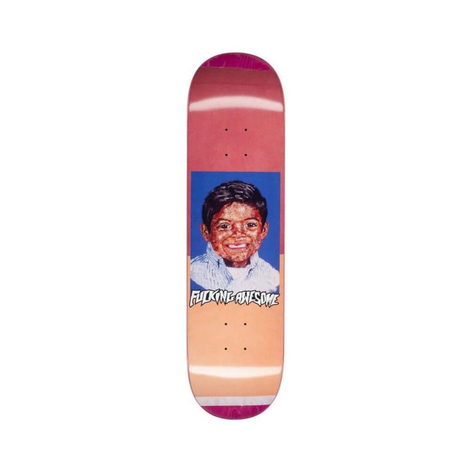 Fucking Awesome Skateboard Deck Louie Felt CP 8.25" x 31.79" Red Orange 14.12" WB - 50-50 Skate Shop