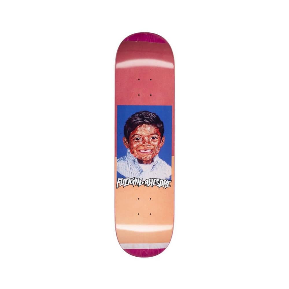Fucking Awesome Skateboard Deck Louie Felt CP 8.0" x 31.66" Red Orange 14" WB - 50-50 Skate Shop