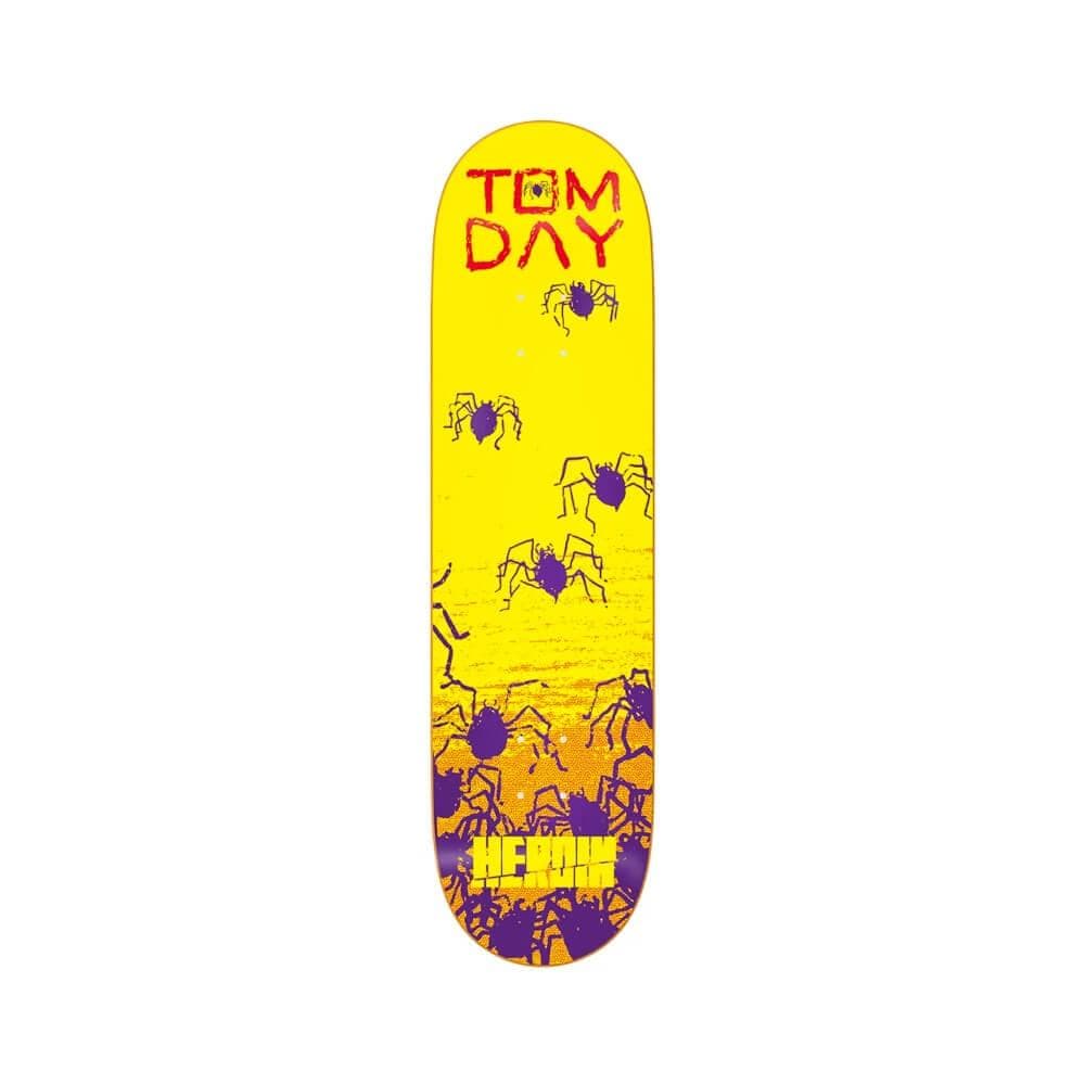 Heroin Skateboard Deck Tom Day Giallo 8.5" x 32" Yellow 14.375" WB - 50-50 Skate Shop
