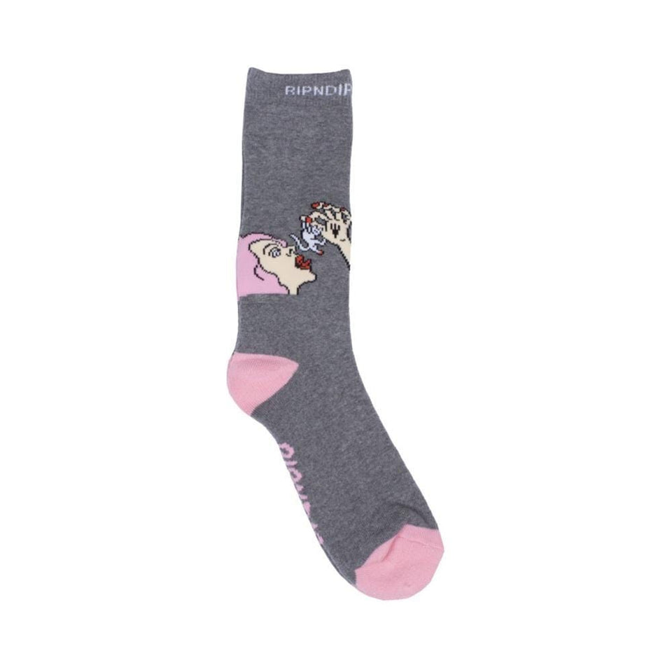 Ripndip Eat Me Socks Heather Pink - 50-50 Skate Shop