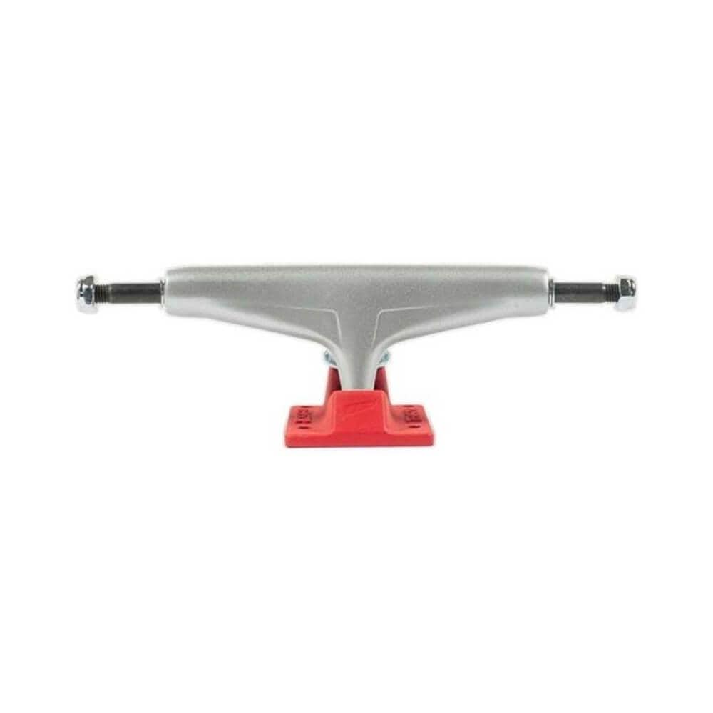 Tensor Skateboard Mag Light Reflect Trucks 5.5 (8.125") Silver Red - Set of 2 - 50-50 Skate Shop