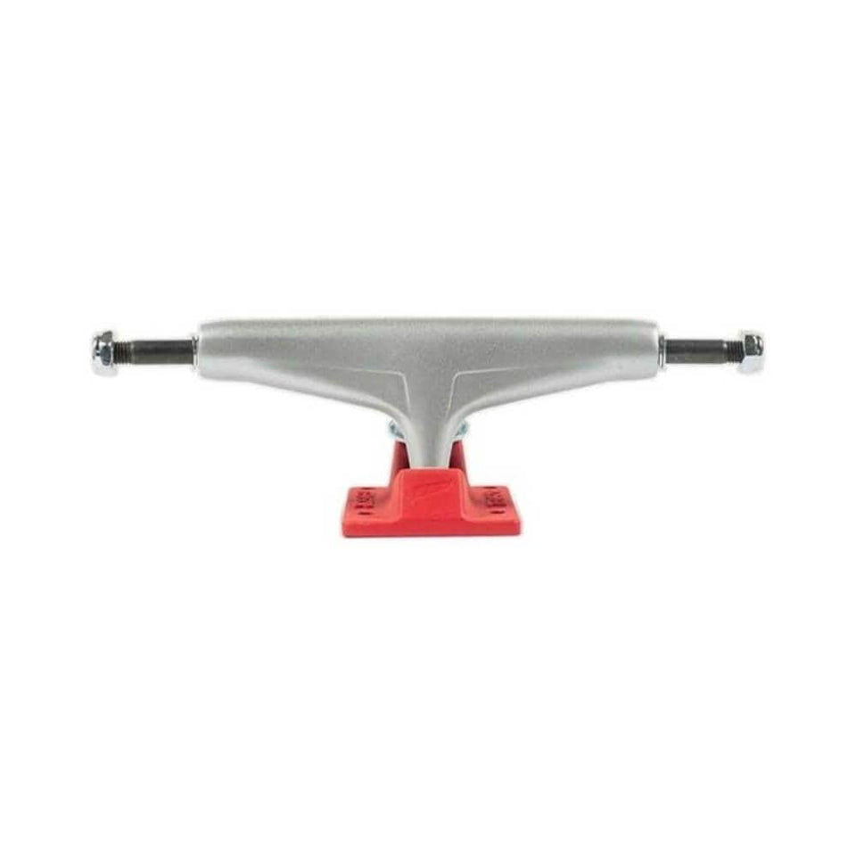Tensor Skateboard Mag Light Reflect Trucks 5.5 (8.125") Silver Red - Set of 2 - 50-50 Skate Shop