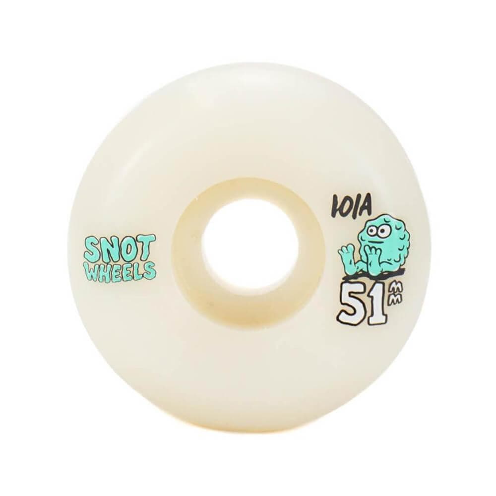 Snot Wheel Co Team 51mm 101A White Conical Shape - Set of 4 - 50-50 Skate Shop
