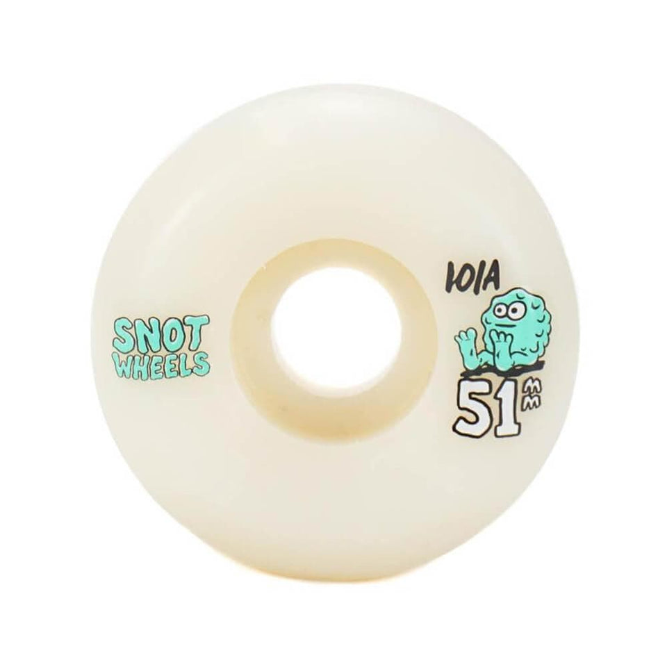 Snot Wheel Co Team 51mm 101A White Conical Shape - Set of 4 - 50-50 Skate Shop