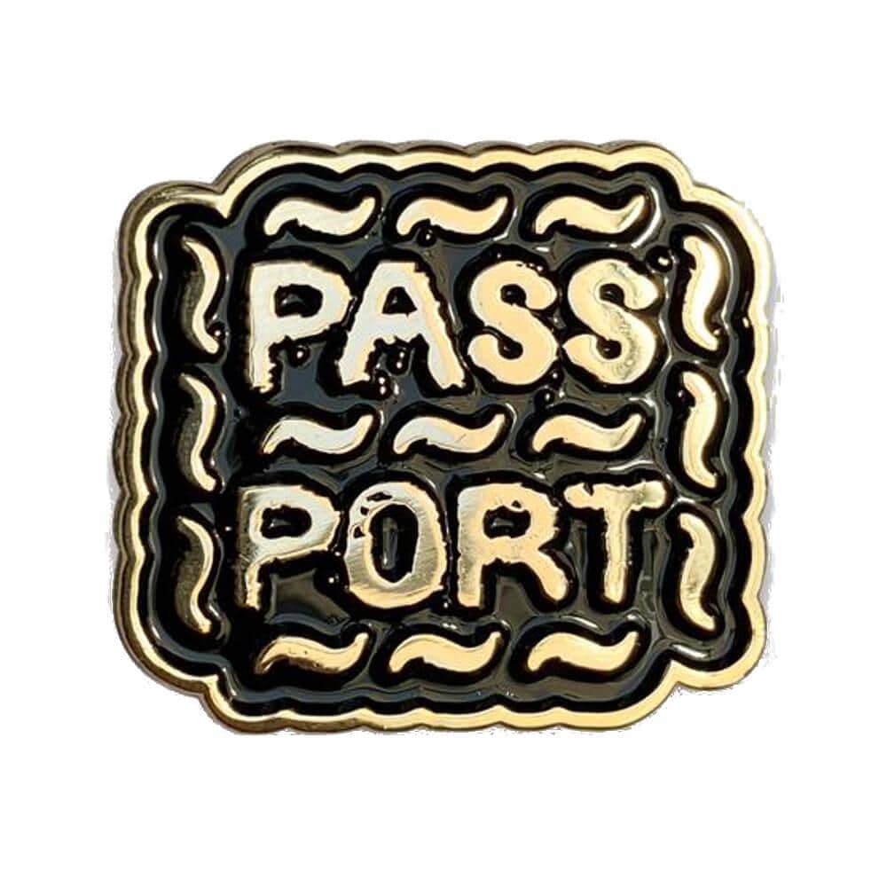 Passport Die Struck Pins Messy - 50-50 Skate Shop