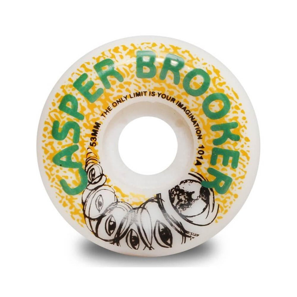 Wayward Skateboard Wheels Casper Brooker USA Made 53mm 101A Green Orange - Set of 4 - 50-50 Skate Shop