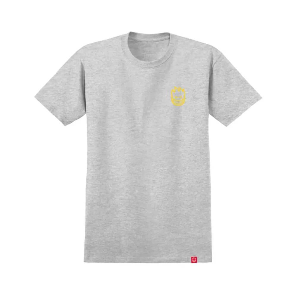 Spitfire Skate Tee Lil Big Head Ash Heather Grey Gold - 50-50 Skate Shop