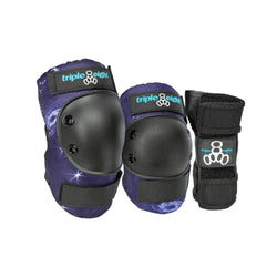 Triple 8 Junior Wrist Knee Elbow Tri Pack Saver Series Galaxy Purple - 50-50 Skate Shop