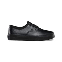 Vans Kids Authentic (Leather) Black Mono - 50-50 Skate Shop