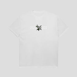Passport Skate Olive Puff Print Tee White - 50-50 Skate Shop