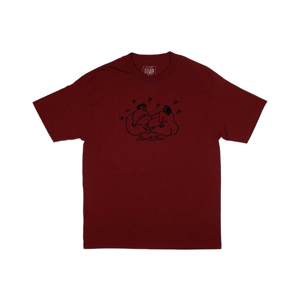 Passport Luvers Tee Cardinal - 50-50 Skate Shop
