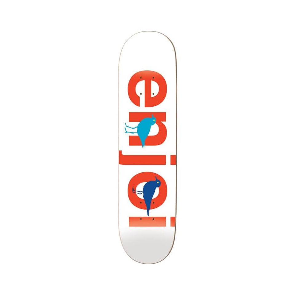 Enjoi Skateboard Deck Bird Watcher Hybrid 8.5" x 32.18" White 14.25" WB - 50-50 Skate Shop