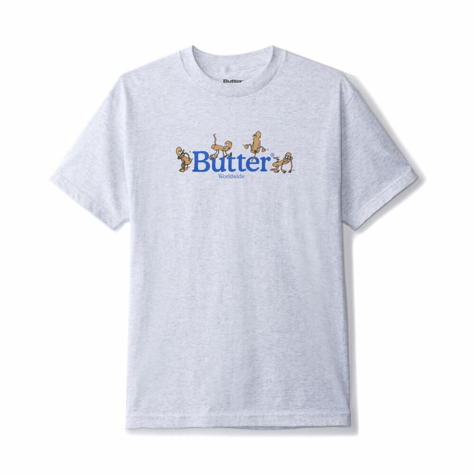 Butter Goods Monkey Logo Tee Ash Grey - 50-50 Skate Shop