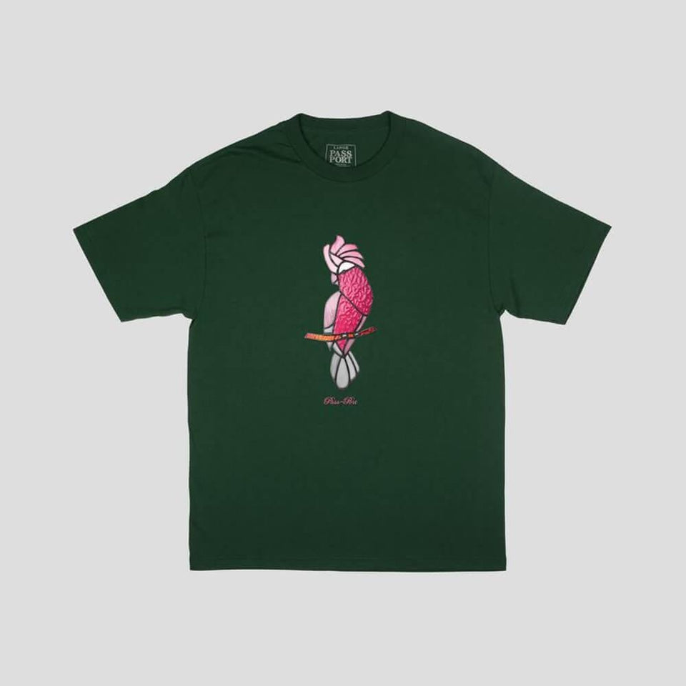 Passport Skate Glass Galah Tee Forest Green - 50-50 Skate Shop
